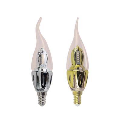 FSL佛山照明百合系列LED烛泡尖泡E14灯头 暖白光 5W 金色