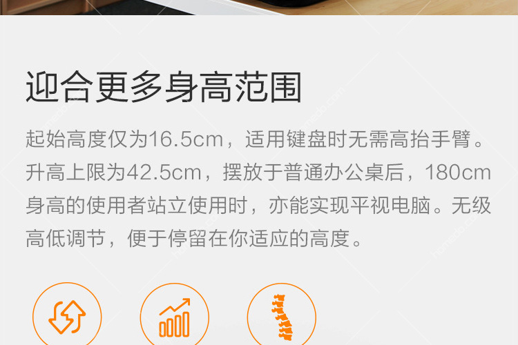 乐歌(loctek)m3m 站立办公升降桌笔记本台式折叠可升降工作升降台
