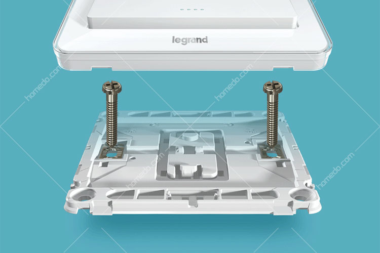 罗格朗 legrand 逸典圆玉兰白四开双控 带荧光开关 v6c-34-2-3dy