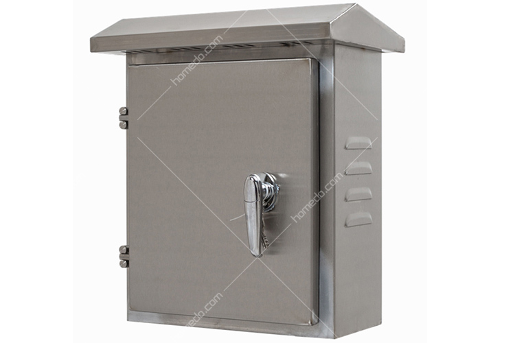 定制不锈钢抱箍配电箱 防水监控 弱电箱 布线箱 500*600*180mm