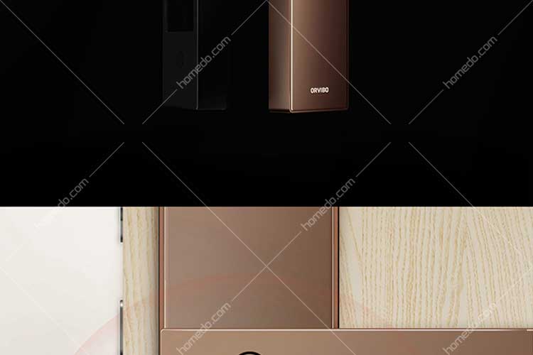 欧瑞博(orvibo)指纹锁家用防盗门密码智能电子锁全自动门锁 玄武黑