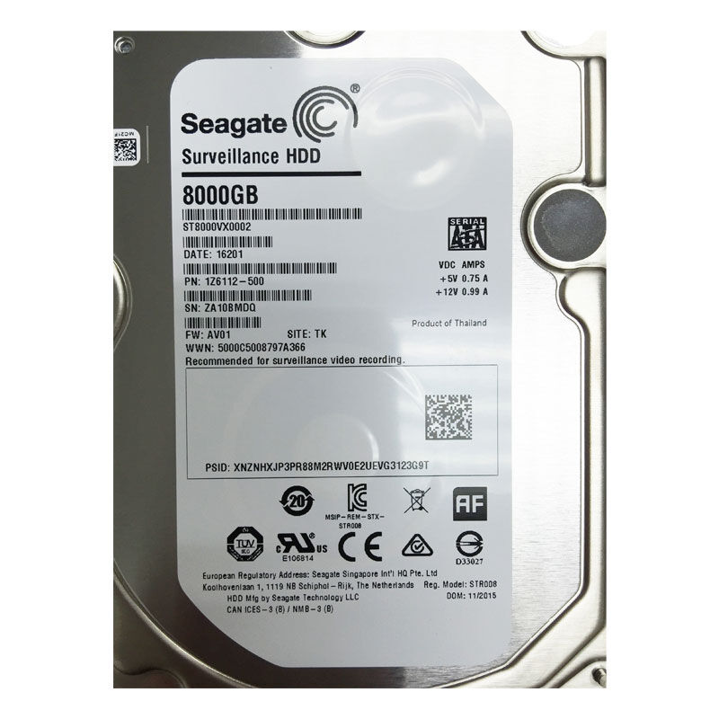 希捷8tb监控硬盘 sata 6gb/秒 256mb cache(st8000vx0002)