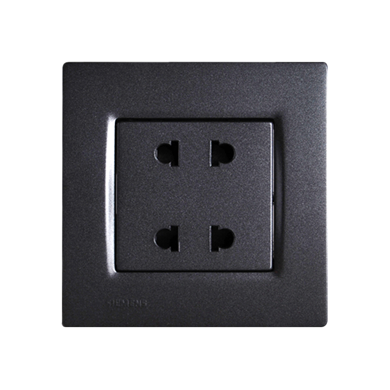 西门子(SIEMENS)灵动Vega系列<em style='color:red'>10A</em><em style='color:red'>四孔</em><em style='color:red'>插</em>座金属黑图片