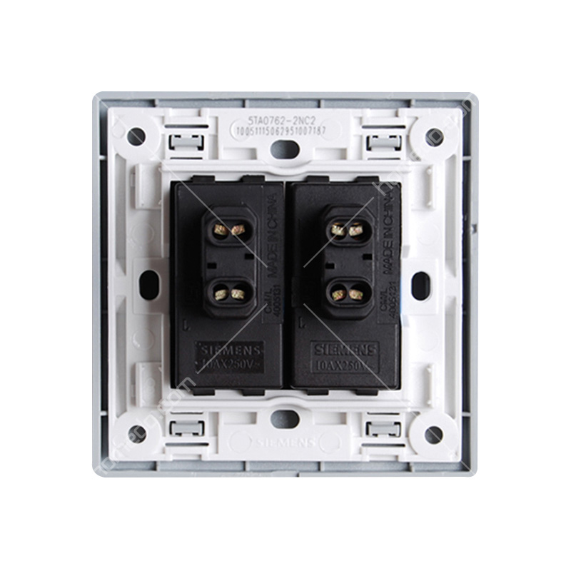 西门子(SIEMENS)灵动Vega系列<em style='color:red'>二位</em><em style='color:red'>单控带荧光开关</em>金属银图片