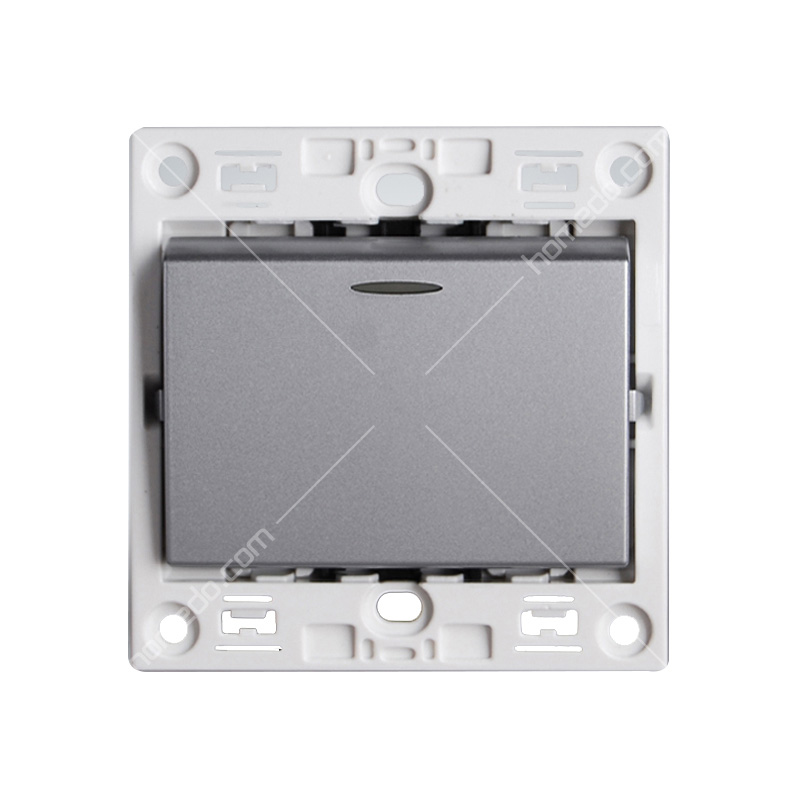 西门子(SIEMENS)灵动Vega系列<em style='color:red'>一位</em><em style='color:red'>单控带荧光开关</em>金属银图片