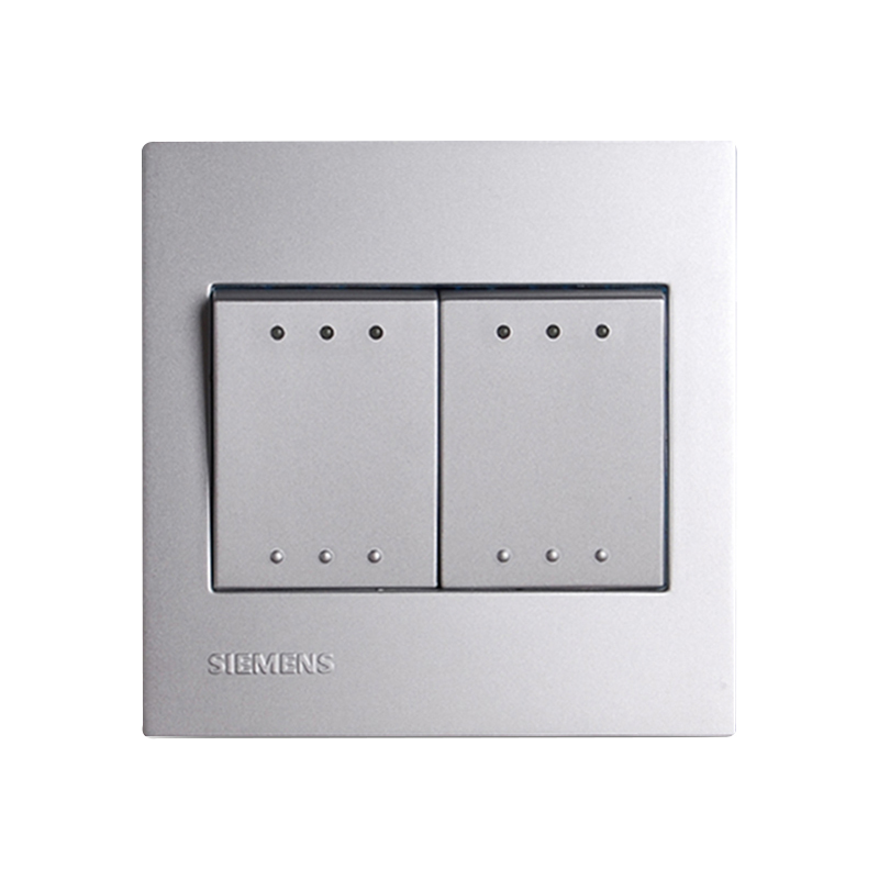 西门子(SIEMENS)灵致azio系列<em style='color:red'>二位双控带</em><em style='color:red'>LED</em><em style='color:red'>开关</em>金属银图片