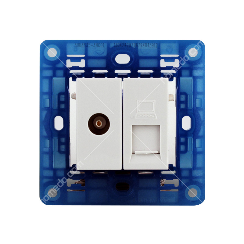 西门子(SIEMENS)灵致azio系列<em style='color:red'>电视</em><em style='color:red'>电脑插</em>二合一雅<em style='color:red'>白色</em>图片