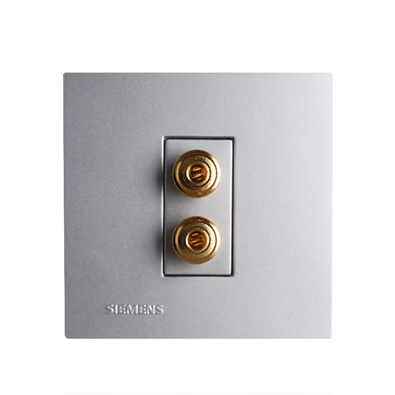 西门子(SIEMENS)<em style='color:red'>灵致</em>azio系列<em style='color:red'>双接线柱</em><em style='color:red'>音响插座</em>金属银图片