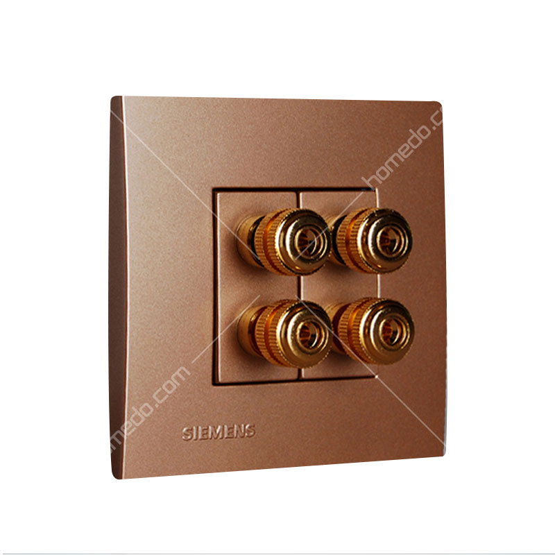 西门子(SIEMENS)<em style='color:red'>灵致</em>azio系列<em style='color:red'>四接线柱</em><em style='color:red'>音响插座</em>香槟金图片