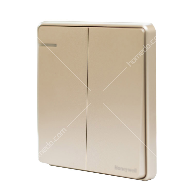 霍尼韦尔(HONEYWELL)HU<em style='color:red'>2</em>Q/<em style='color:red'>2</em>Y 优雅系列<em style='color:red'>开关插座</em> 优雅金<em style='color:red'>二</em>开<em style='color:red'>双控</em>图片
