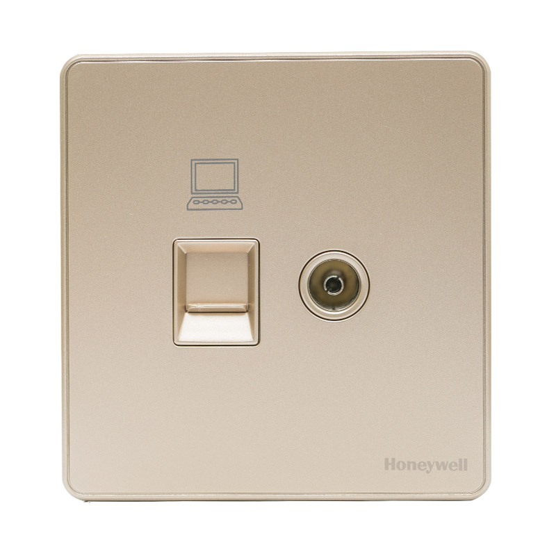 霍尼韦尔(HONEYWELL)HUTVDN 优雅系列开关插座 优雅金<em style='color:red'>电视</em><em style='color:red'>电脑插</em>图片