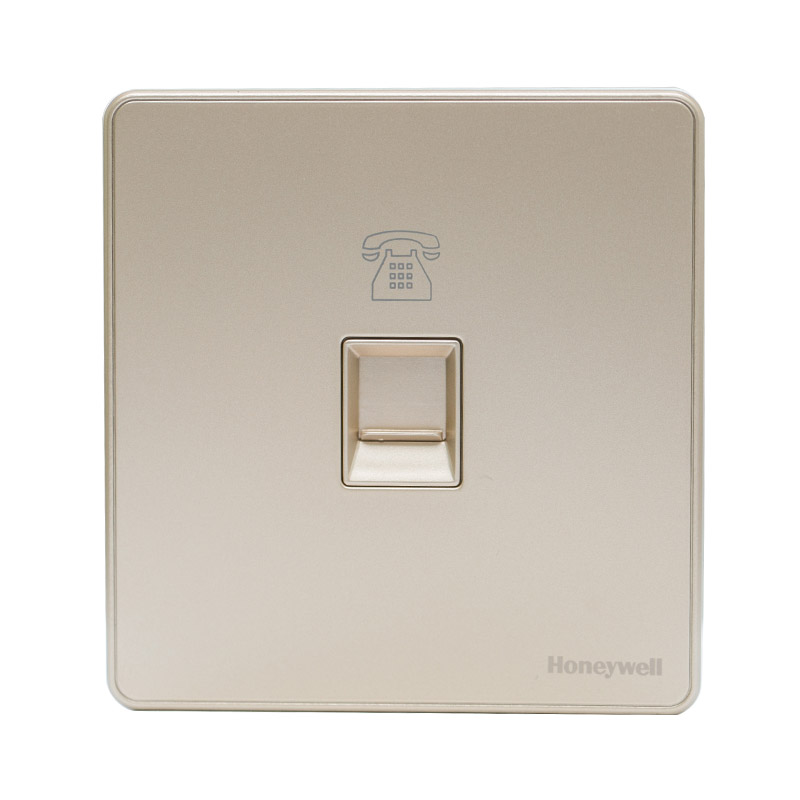 霍尼韦尔(HONEYWELL)HUDH 优雅系列开关插座 优雅金一位<em style='color:red'>电话插</em>图片