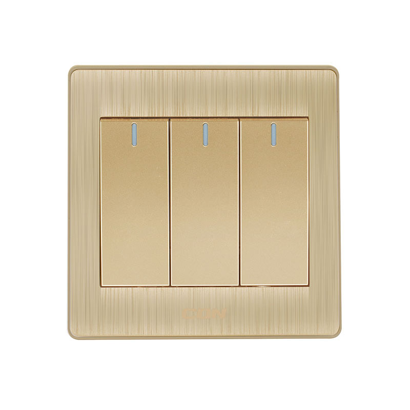 西顿电工(CDN)i3系列<em style='color:red'>开关</em>插座3D拉丝香槟金<em style='color:red'>三位</em>双控<em style='color:red'>10A250V</em>大跷板<em style='color:red'>开关</em> i3-K032图片