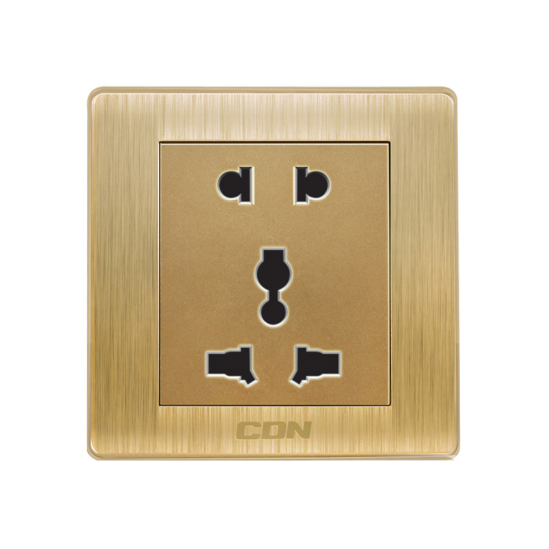 西顿电工(CDN)i3系列开关<em style='color:red'>插座</em>3D拉丝香槟金二三极<em style='color:red'>多用</em><em style='color:red'>插座</em> i3-ESD图片