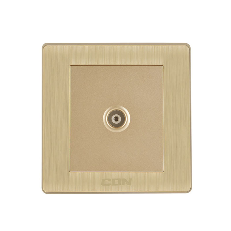 西顿电工(CD<em style='color:red'>N</em>)i3系列开关插座3D拉丝<em style='color:red'>香槟金</em>电视插座 i3-<em style='color:red'>T</em>V图片