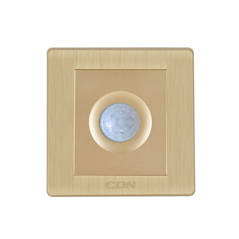 西顿电工(CDN)i3系列<em style='color:red'>开关</em>插座3D拉丝香槟金人体<em style='color:red'>感应开关</em>带<em style='color:red'>LED</em>(2线制)i3-GY02图片