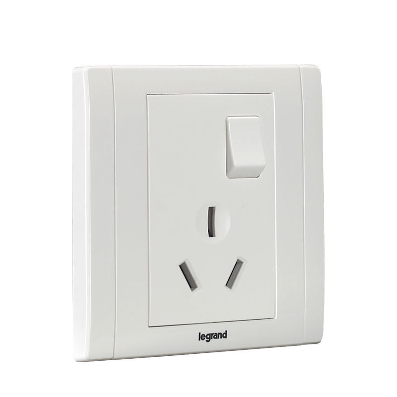 罗格<em style='color:red'>朗</em>(legrand)美涵系列白色带开关三扁_10A<em style='color:red'>插座</em> ERN15/10S图片