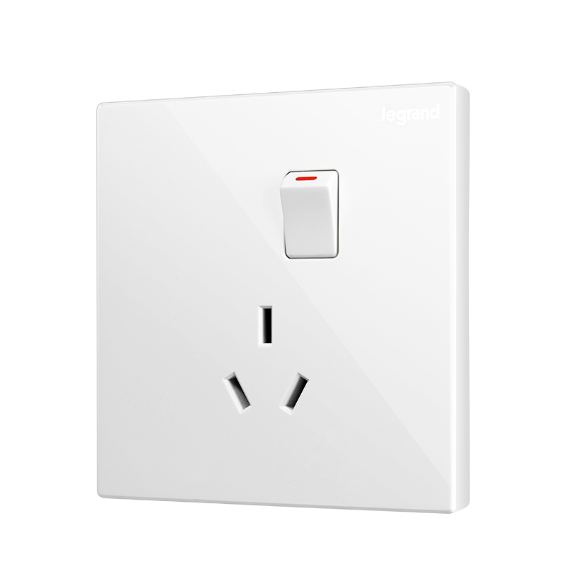 罗格<em style='color:red'>朗</em>(legrand)仕典系列玉兰白K8一开三孔10A<em style='color:red'>插座</em> K8/15/10S图片