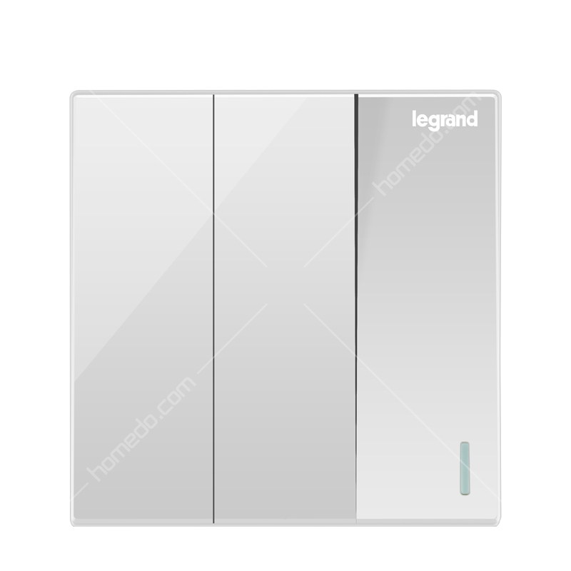 罗格朗(legrand)仕典系列玉兰白K8<em style='color:red'>三位</em><em style='color:red'>双控开关</em>(带荧光)K8/33/2/3AE图片