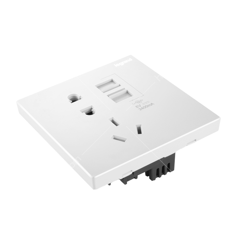 罗格朗(legrand)仕典系列玉兰白K8<em style='color:red'>2400</em>mA<em style='color:red'>USB</em><em style='color:red'>充电</em><em style='color:red'>五孔插座</em> K8/426/US/U图片