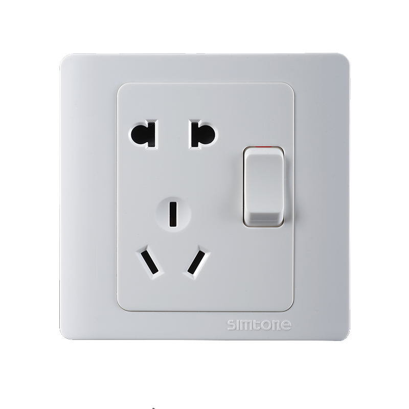 西蒙电气(SIMON)G51086B 两极<em style='color:red'>加</em><em style='color:red'>两极带接地插座</em>加开关图片