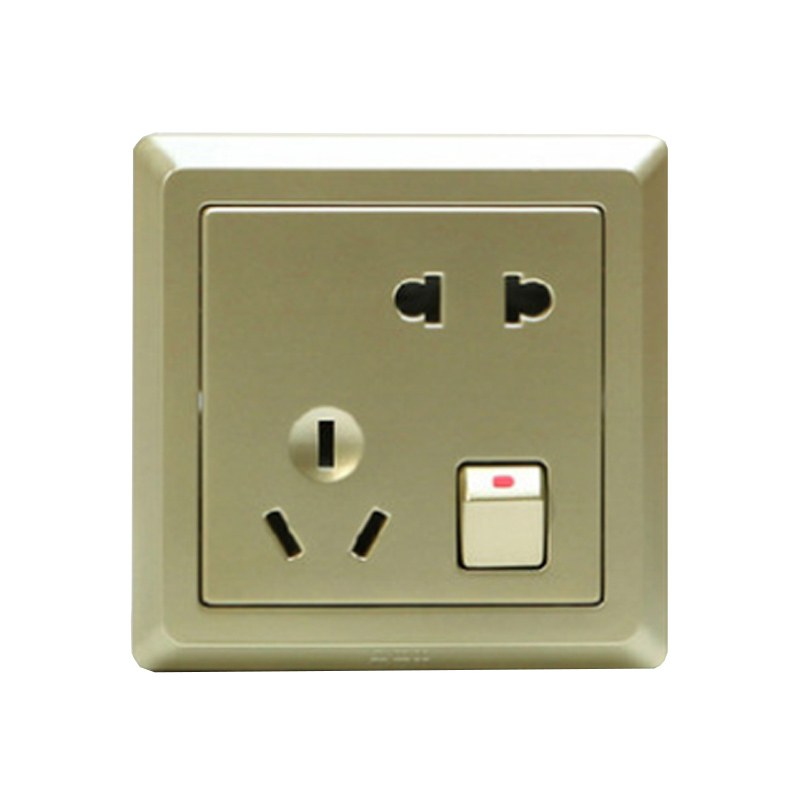 ABB 德逸系列<em style='color:red'>开关插座</em> 金色<em style='color:red'>五孔带开关插座</em><em style='color:red'>10A</em> AE225-PG图片