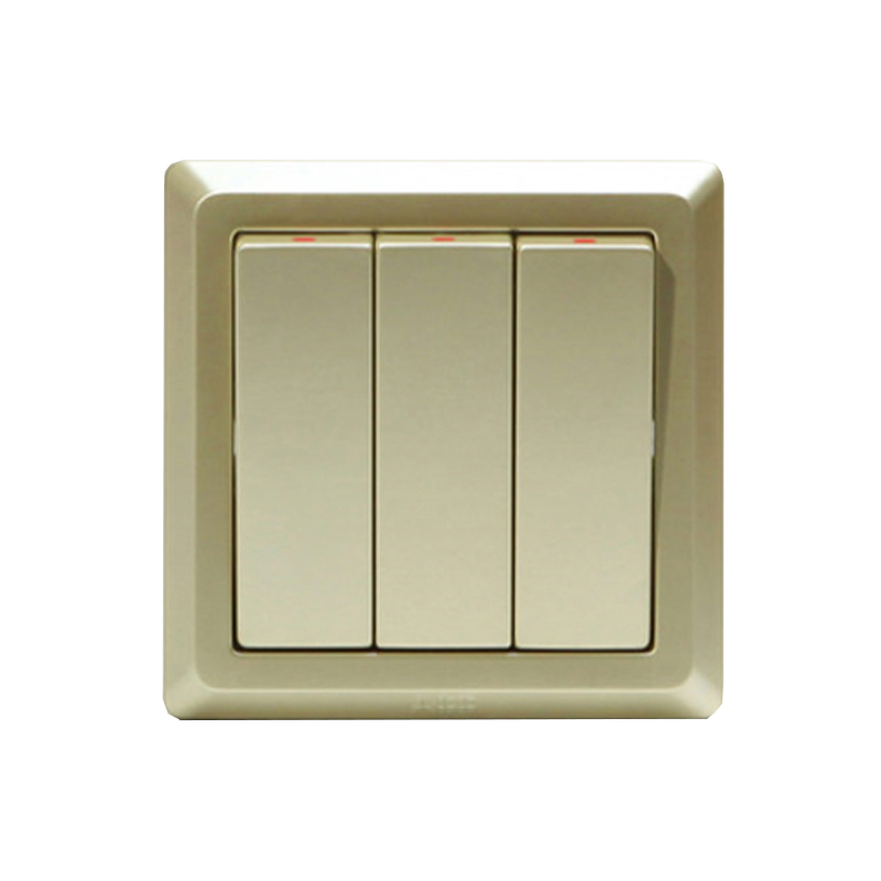 ABB 德逸系列<em style='color:red'>开关</em>插座 金色<em style='color:red'>三位</em><em style='color:red'>单控开关</em><em style='color:red'>10AX</em> AE103-PG图片