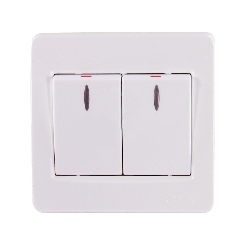 欧普(opple) p09系列开关插座二开单控16a 雅白色
