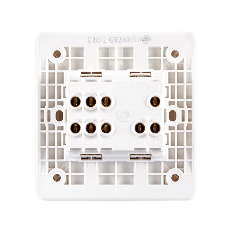 公牛(bull) 三开双控开关双联 g18k312 白色