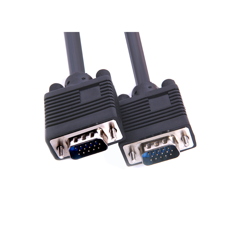 迹智 vga线3 6线芯视频线数据信号线25米jz-v625m 3 6芯 标准接口 抗