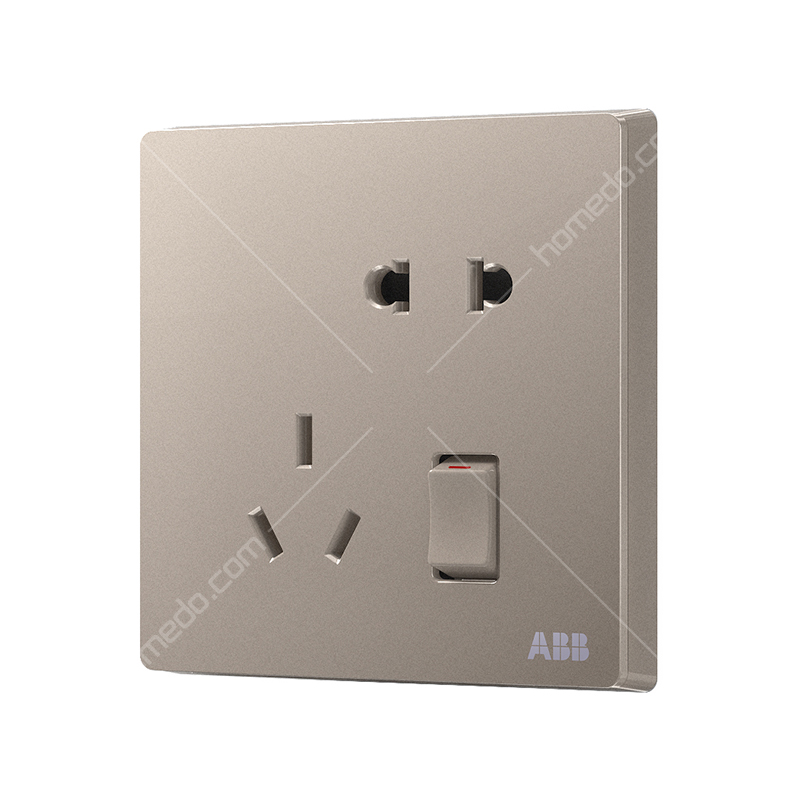 ABB 轩致系列<em style='color:red'>开关插座</em> 朝霞金<em style='color:red'>五孔带开关</em> <em style='color:red'>10A</em> AF225-PG图片
