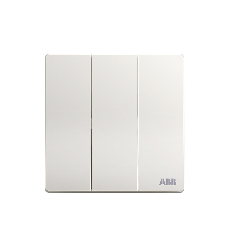 ABB 轩致系列<em style='color:red'>开关</em>插座 雅白色<em style='color:red'>三位</em><em style='color:red'>单控开关</em> <em style='color:red'>16A</em>XAF123图片