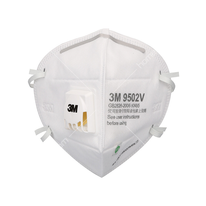 3m kn95 折叠式带阀防护口罩(头戴款) 9502v