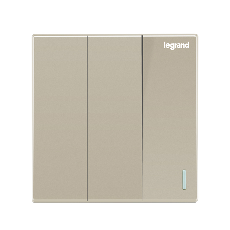罗格朗(legrand)仕典<em style='color:red'>三开单控</em>10AX带荧光<em style='color:red'>开关</em>米兰金 K8/33/1/2AEC2图片