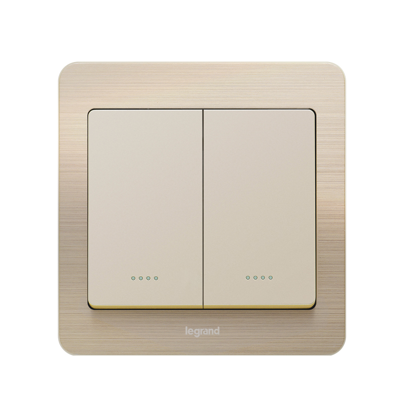 罗格朗(legrand)逸典细金纹<em style='color:red'>二开单</em>控16AX带<em style='color:red'>荧光开关</em> V8/32/1/<em style='color:red'>2</em>CY-C1图片
