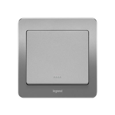 罗格朗(legrand) 逸典醇砂钢一位单控16ax带荧光开关 v8/31/1/2by