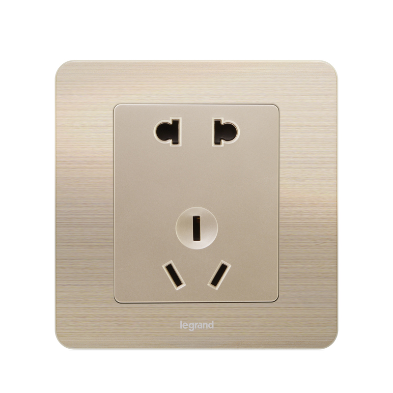 罗格朗(legrand)逸典细金纹<em style='color:red'>连体</em>二三<em style='color:red'>10</em>A<em style='color:red'>插</em>座 V8/426/<em style='color:red'>10</em>USL-C1图片