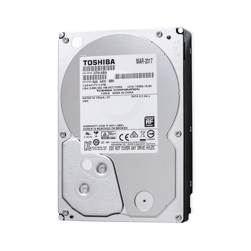 东芝(toshiba) 2t sata 监控硬盘 dt01aba200v