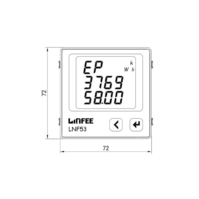 领菲（LINF<em style='color:red'>EE</em>） 数显电能表 LNF53 AC380V 1A-3P4W图片