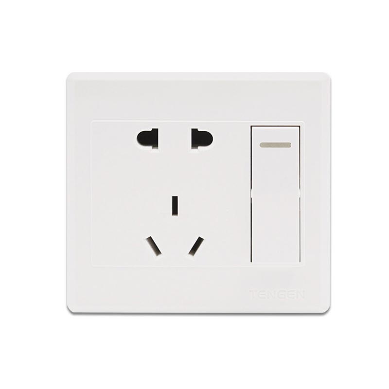 天正电气 K1-010D <em style='color:red'>一位</em><em style='color:red'>双控开关</em><em style='color:red'>带</em>两极<em style='color:red'>三极插座</em> 13010440018图片