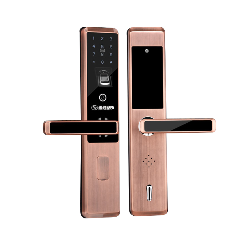 玥玛(yuema)fp6666 智能指纹锁磁卡开锁多功能电子密码防盗门锁 微信