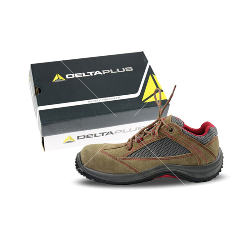 代尔塔(deltaplus)彩虹系列无金属防砸12kv绝缘鞋男女款夏季透气米色