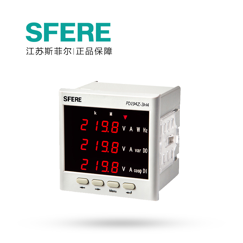 斯菲尔（SFERE） 电力<em style='color:red'>仪表</em> <em style='color:red'>多功能</em>测量 PD194Z-3H4 AC100V 5A-3P3W图片