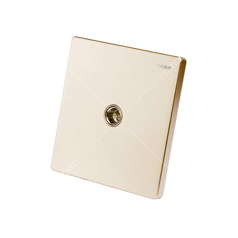 鸿雁(honyar)q3-86ztv q3系列 电视插座 金色