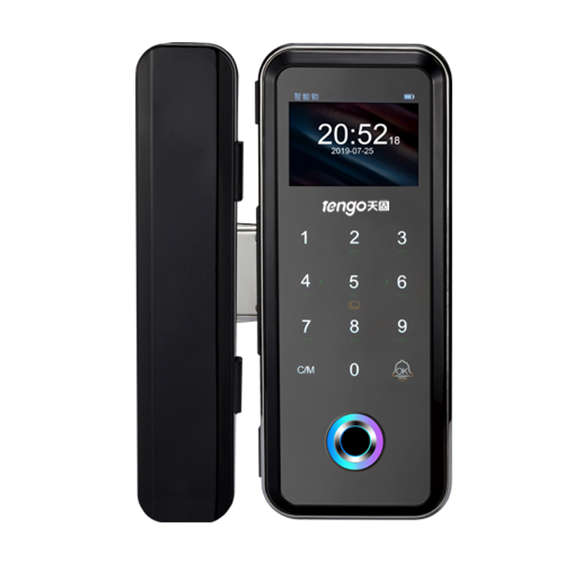 天固(tengo)tg-k81 玻璃门锁智能锁密码锁 可遥控开锁 黑色