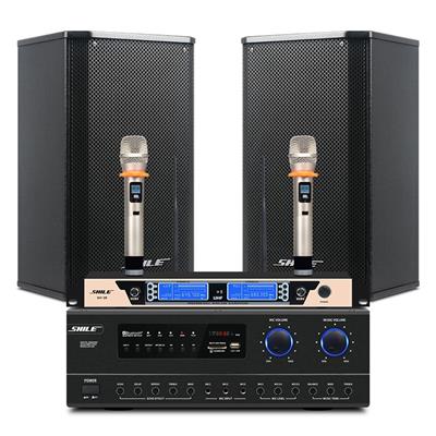 狮乐（SHILEAV-108/BX-108八英寸会议室音响组合套装 AV108+108*2黑1拖2+SH28