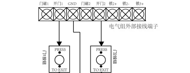 详解两种门禁主机接门锁和开门按钮方法